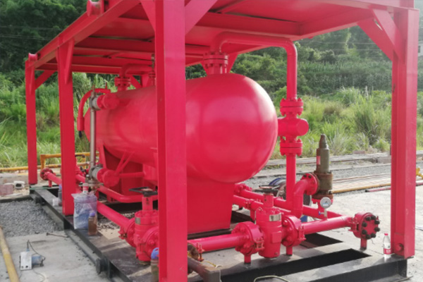Changqing oil ﬁeld oil well high pressure separation skidskid